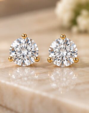 14K Yellow Gold 1.5ct Lab-Grown Diamond Stud Earrings