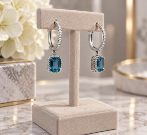 London Blue Topaz Dangle Earrings