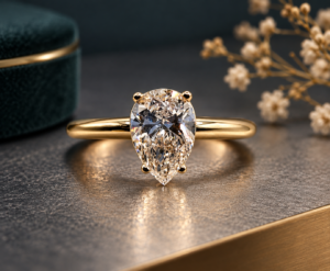 Certified 1.05ct Pear Lab-Grown Diamond Ring